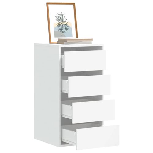 Commode d angle blanc 40x41x76 cm bois d ingénierie