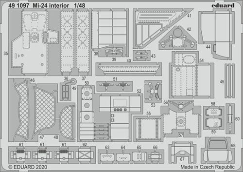 Mi-24 Interior For Zvezda - 1:48e - Eduard Accessories