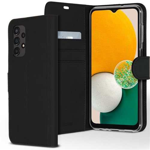 Accezz Étui de téléphone portefeuille Wallet pour Samsung Galaxy A13 (4G) Noir