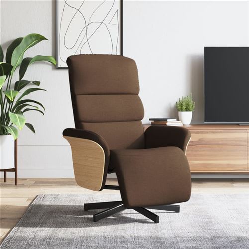 Vidaxl Marron Fauteuil Inclinable Avec Repose-Pieds - Image 2