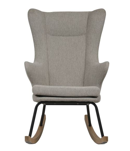 Les Tendances Fauteuil à bascule tissu gris clair Luxare