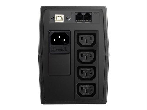 V7 UPS1P600E - Onduleur - CA 220/230/240 V - 350 Watt - 600 VA - 7 Ah - USB - connecteurs de sortie : 4 - Royaume-Uni, Europe - noir