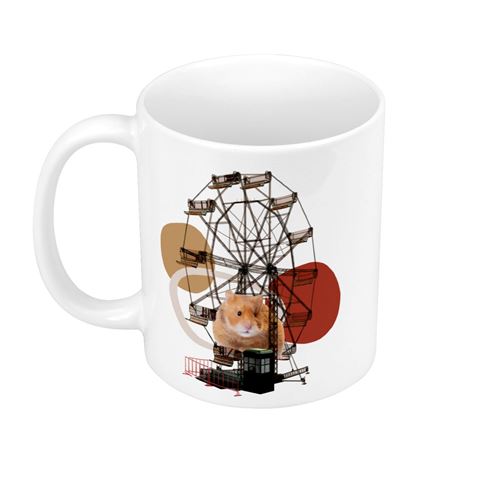 Mug céramique Hamster et grand roue animal