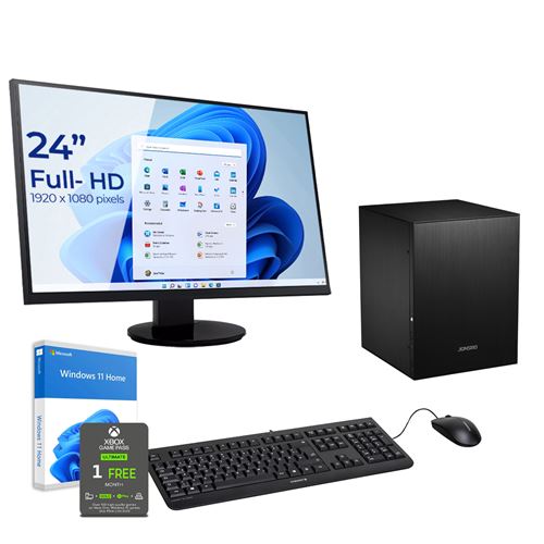 Sedatech Pack Mini-PC Evolution • AMD Ryzen 5 4650G • Vega 7 • 16Go RAM • 500Go SSD M.2 • 2To HDD • Windows • Moniteur 23.6