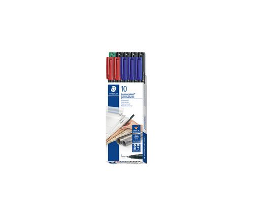 Non Communiqué Staedtler Marqueur Permanent 318F Lumocolor, Étui De 10