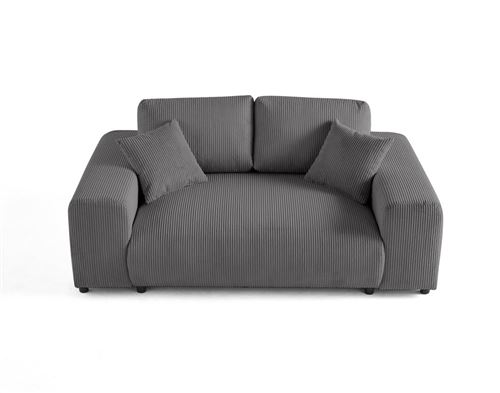 Lisa Design Gris/Clair Canapé Droit 2 Places - Image 2