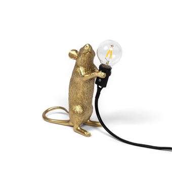SELETTI Lampe Souris sur Pied en Résine #1 en Or - 1