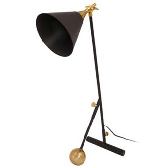 Lampe à Poser Industriel "Celeste" 76cm Noir & Or - 1