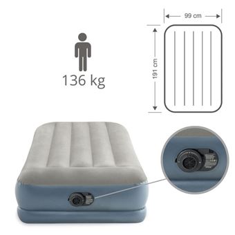 Matelas gonflable Intex Queen Raised Pillow 