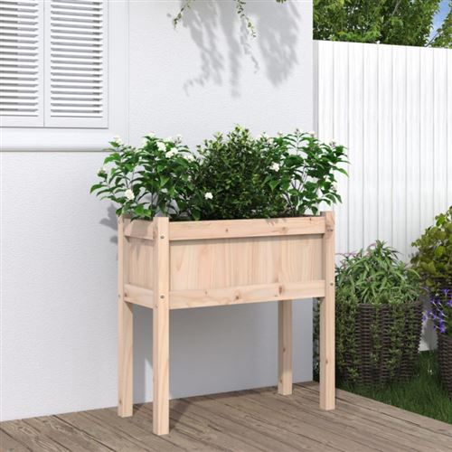 Vidaxl Jardinières Avec Pieds 70X31x70 Cm Bois De Pin - Image 3