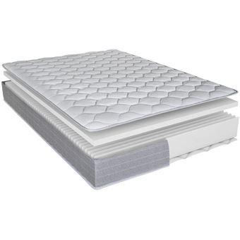 Matelas mousse 140x190 Madere - Mousse - Hauteur 24 cm - 3 zones - Soutien ferme