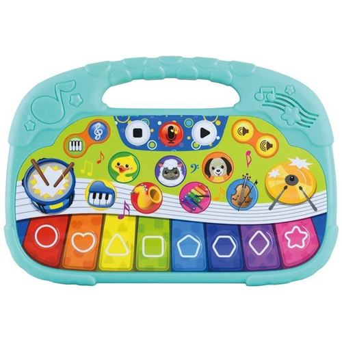 Jouet d'Éveil - BIGSTEPS - Clavier Orchestre des Animaux - Sons d'animaux - 10 mélodies - Multicolore