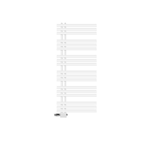 Luxebath Blanc Radiateur Design Iron Em 600X1400 Mm Raccord Central Au Bas Avec Garniture De Raccordement Universel Forme D'angle Et De Passage + Thermostat, - Image 3