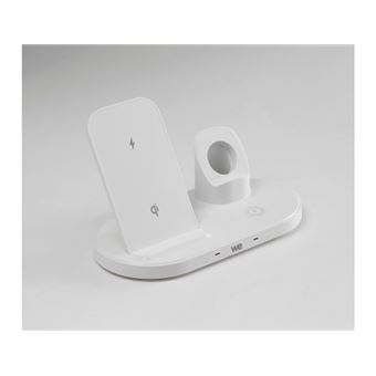 Câble téléphone portable We Chargeur induction Dock de charge Apple 3-en-1  Blanc