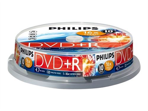Philips DR4S6B10F - 10 x DVD+R - 4.7 Go (120 minutes) 16x - spindle