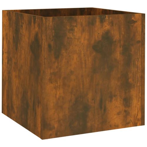 vidaXL Pflanzgefäß Räuchereiche 40x40x40 cm Holzwerkstoff
