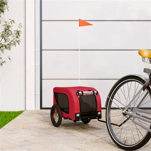 Meilleurs prix pour vidaXL Remorque Vélo Animal - Rouge et Noir