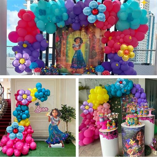 7 Pcs Encanto Ballons Anniversaire, Encanto Articles De Fête Ensemble  Ballon À Air Magique Maison Enfants Décoration D'anniversaire : :  Cuisine et Maison