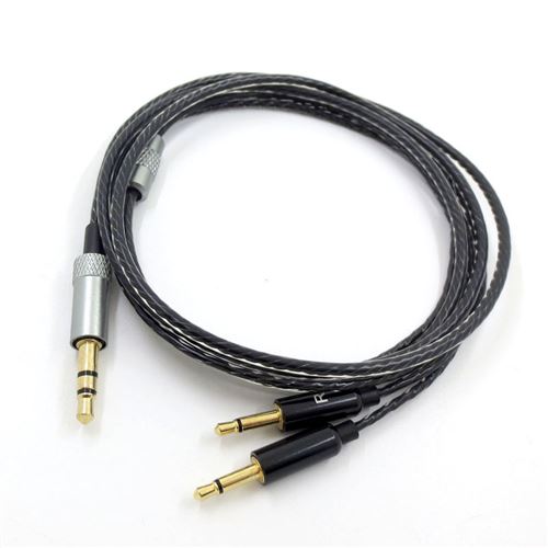 Câble audio pour casque Sennheisers HD447 HD437 HD202 HD212 Noir