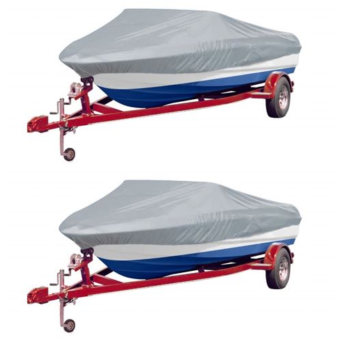 vidaXL Bootspersenninge 2 Stk. Grau Länge 427-488 cm Breite 229 cm