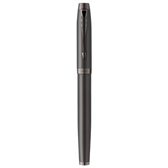 Stylo plume Parker IM Monochrome, Gris acier, plume moyenne, encre bleue, Coffret cadeau