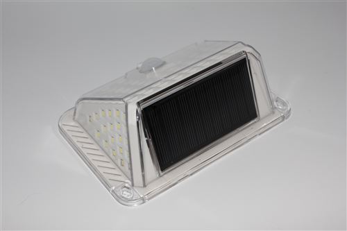FISHTEC Applique d'Extérieur Solarlight - 90 LED - Détecteur de Mouvement - 3 Niveaux de Luminosité - Equipée d'un Panneau Solaire