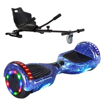 GlidingShark Hoverboard Galaxie bleue 6.5 Pouces Bluetooth LED + Karting Ajustable Cadeau super - 1