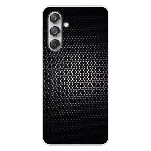Coque en silicone imprimée compatible Samsung Galaxy M55 5G Dark Metal