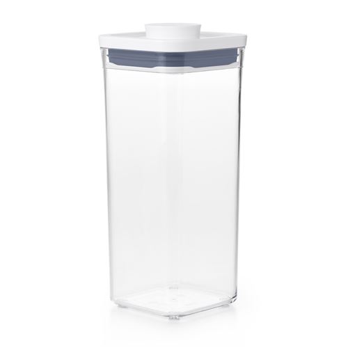 OXO Bo&icirc;te de conservation POP petite carr&eacute;e, Plastique, Blanc, 1.6 L