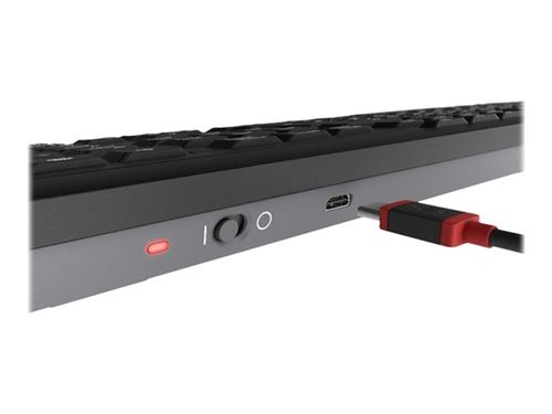 CHERRY STREAM DESKTOP RECHARGE - Toetsenbord en muis set - draadloos - 2.4 GHz - Frans - toetsschakelaar: CHERRY SX - zwart