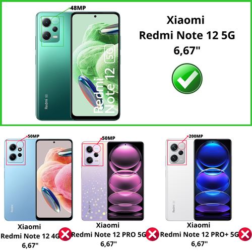 Verre Trempé pour Xiaomi Redmi Note 12 5G [Pack 2] Film Vitre Protection  Ecran Phonillico® - Protection d'écran pour smartphone - Achat & prix