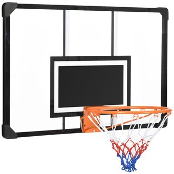 Costway Panneau De Basket-ball Pour Enfant Mural Ou Sur Porte Avec Ballon Gonfleur En Pc Dia Panier 25 5 Cm 46x30 5cm