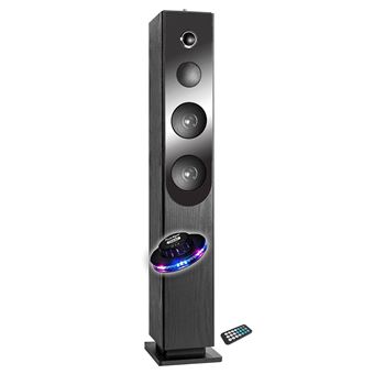 Tour de son Blacktower, avec lecteur CD, Bluetooth, FM et USB, 100W , télécommande, Jeu de lumière OVNI LED - 1