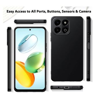 Coque Honor 200 Avec Cordon Yutwo - Housse Silicone Cœur Motif - Anti-choc, Bandoulière Réglable - Noir