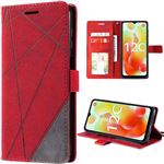 Coque à Clapet Style Book Pour Xiaomi Redmi 12C - Couleur Rouge, Matériau TPU - Neuf Sous Emballage