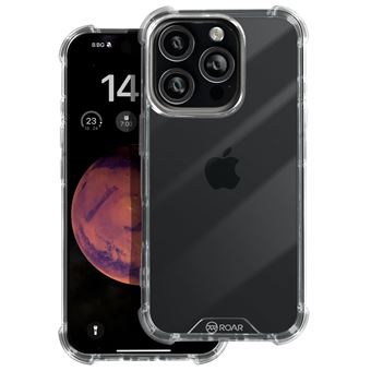 Coque pour iPhone 16 Pro Max Coins Renforcés Antichoc Design Fin Roar Transparent - 1