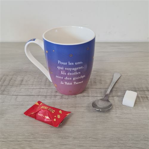 Mug XL Kiub En Porcelaine - Le Petit Prince Avec Grande Rose, Neuf Dans Son Emballage