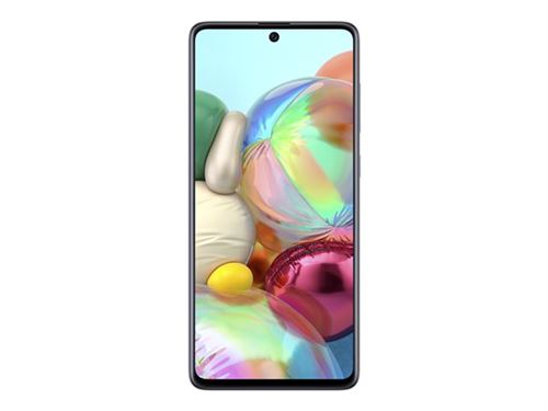 Samsung Galaxy A71 - 4G smartphone - double SIM - RAM 8 Go / Mémoire interne 128 Go - microSD slot - écran OEL - 6.7"" - 2400 x 1080 pixels - 4x caméras arrière 64 MP, 12 MP, 5 MP, 5 MP - front camera 32 MP - noir écrasement de prisme  - N/A reconditionné disponible sur Fnac
