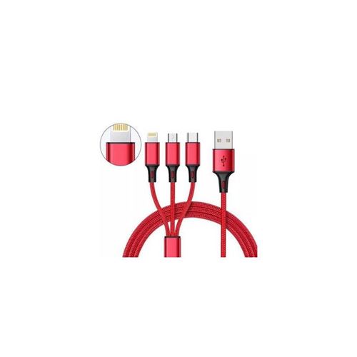 Câble De Charge Vshop 3 En 1 (Rouge )