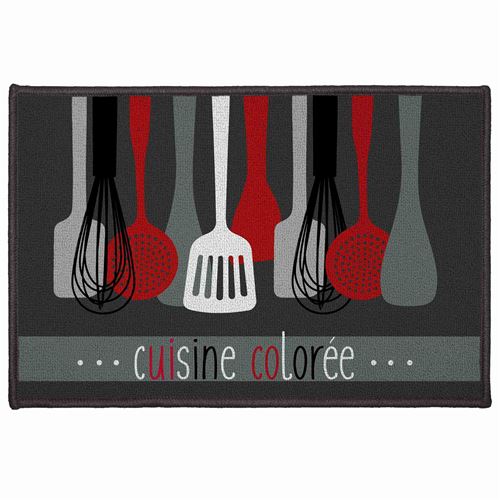 Tapis Déco Imprimé Tapis Deco Rectangle 40 X 60 Cm Imprime Cuisinette Douceur D'intérieur