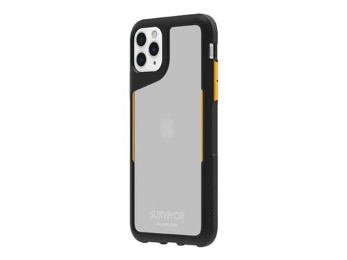 Griffin Survivor Endurance - Coque de protection pour téléphone portable - FortiCore - noir, citron - pour Apple iPhone 11 Pro Max
