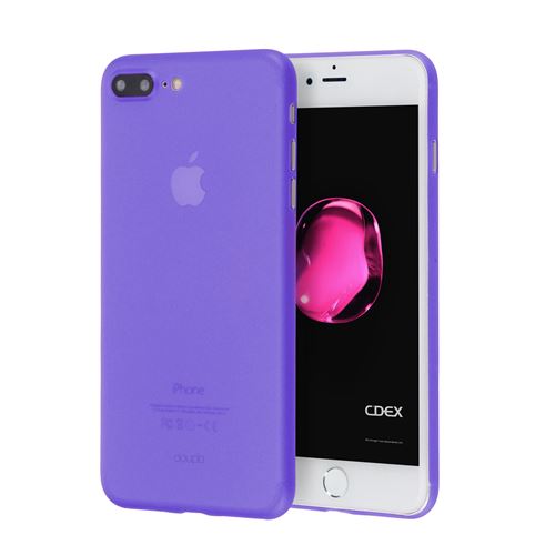 doupi UltraSlim Coque pour iPhone 8 Plus / 7 Plus (5,5 pouces), fin mat ultra mince et ultra léger Bumper Cover Housse de Protection, violet
