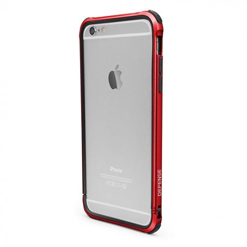 X-Doria Defense Gear - Pare-chocs pour téléphone portable - aluminium anodisé, caoutchouc souple - rouge - pour Apple iPhone 6 Plus