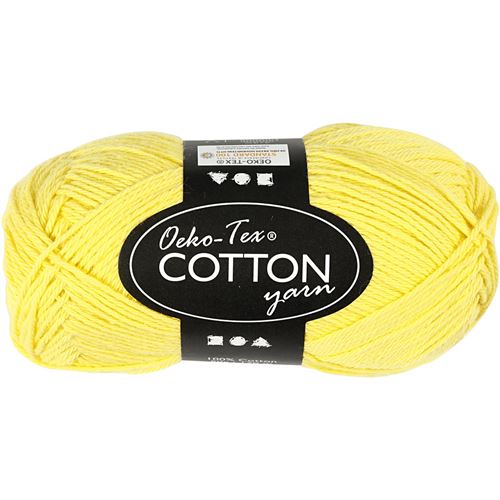 Creotime fil de coton jaune 170 mètres