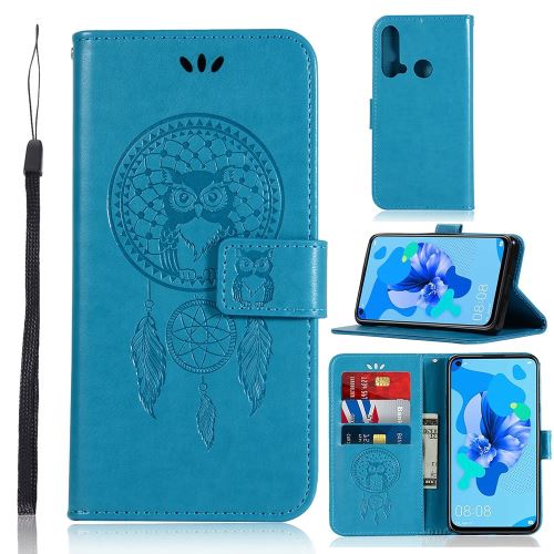 Etui en PU attrape-rêves hibou bleu pour votre Huawei P20 lite (2019)/Nova 5i
