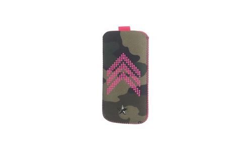 Sweet years camouflage universal case pink herringbone- size l