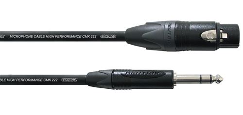 Cordial CPM5FV - Câble audio XLR femelle-jack mâle stéréo Neutrik 5 m série Peak