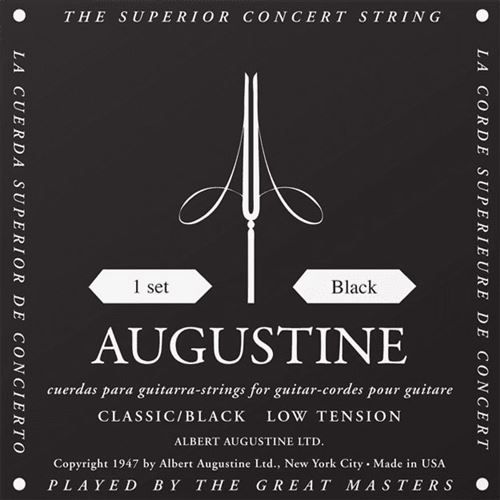 Augustine Noir/Clair/Argent Cordes Classiques Standard Jeux Faible /Nylon -File Cordes Guitares Classiques
