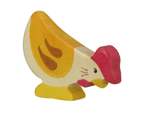 HOLZTIGER  - 80016 - Figurine - Poule, Picorant