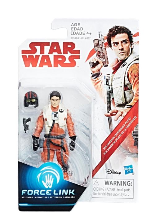 Star wars force link 2.0 - poe dameron : pilote de la resistance - figurine 9.5 cm - personnage disney - nouveaute